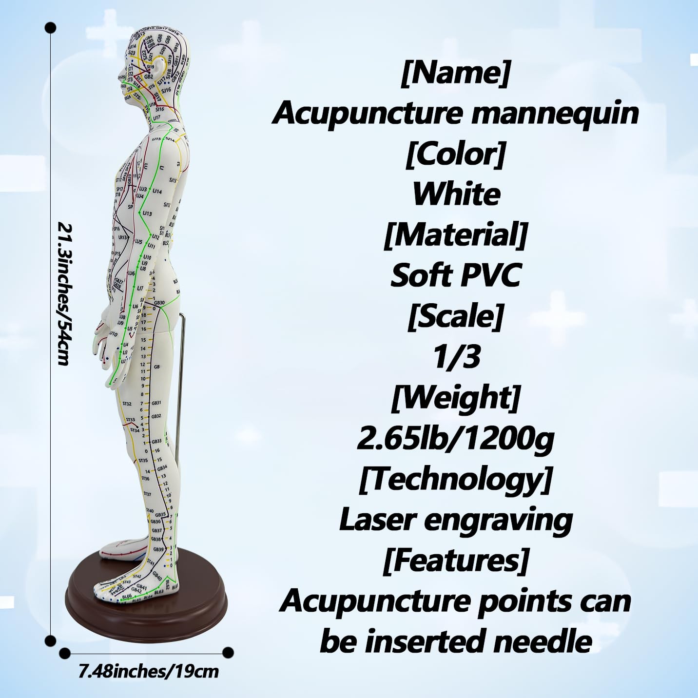 XDKHAEA English acupoint guide included for clear point reference.