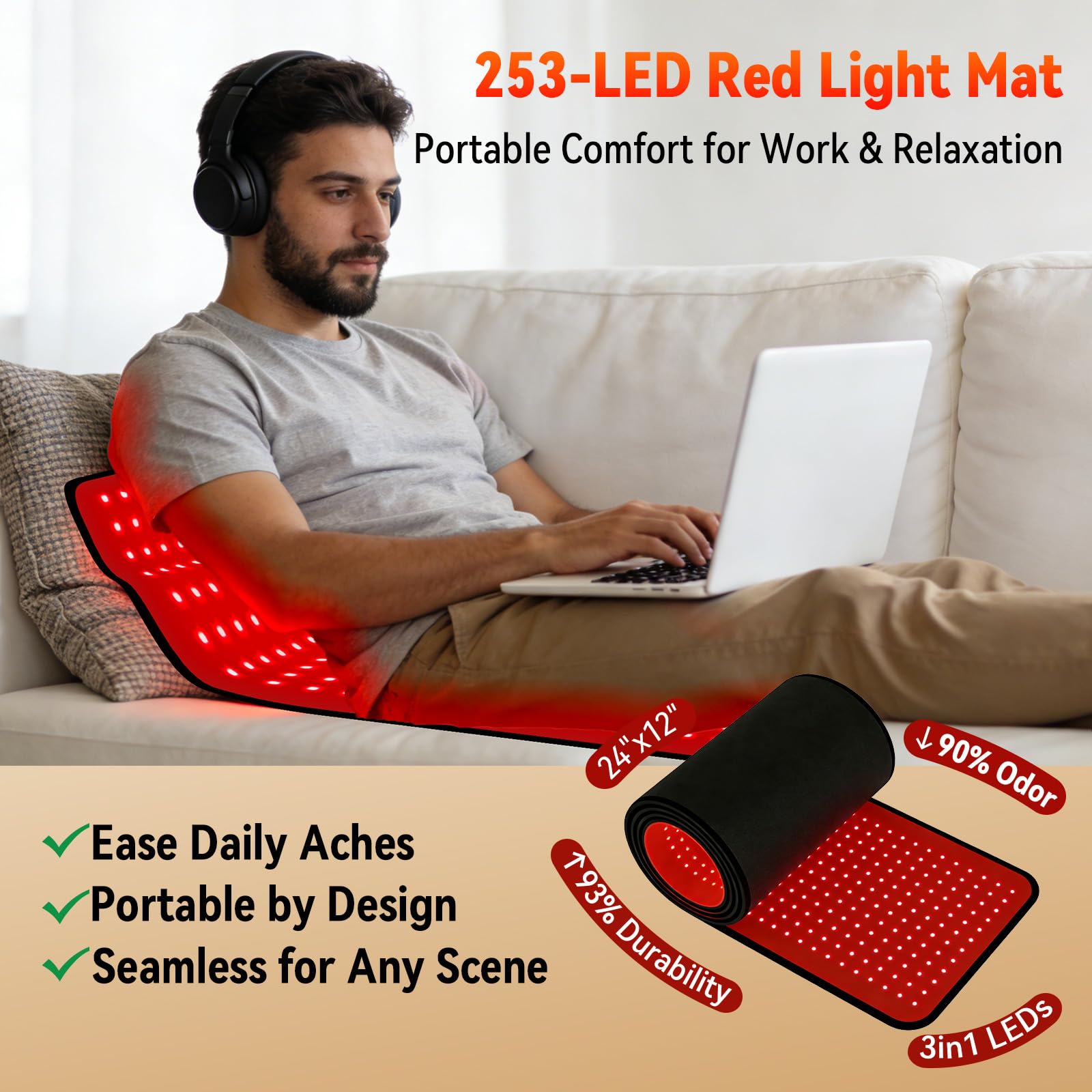 Xefinic upgraded 24x12 light pad for legs and joints at home.