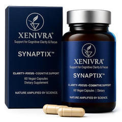 Xenivra Synaptix bottle for daily focus support.