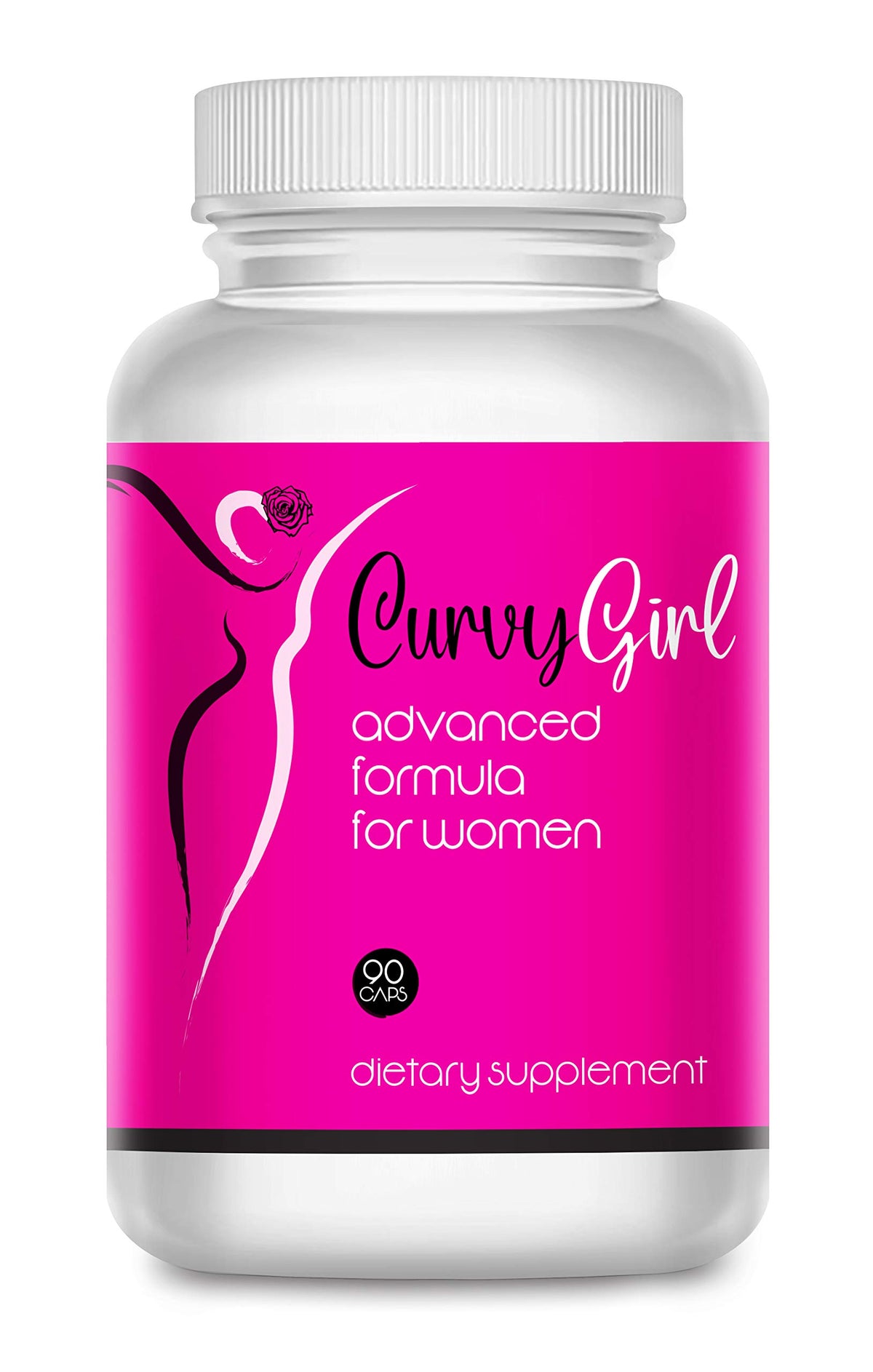 XENXNUTRA LABS Curvy Girl bottle close-up, daily balance with plant-based capsules.