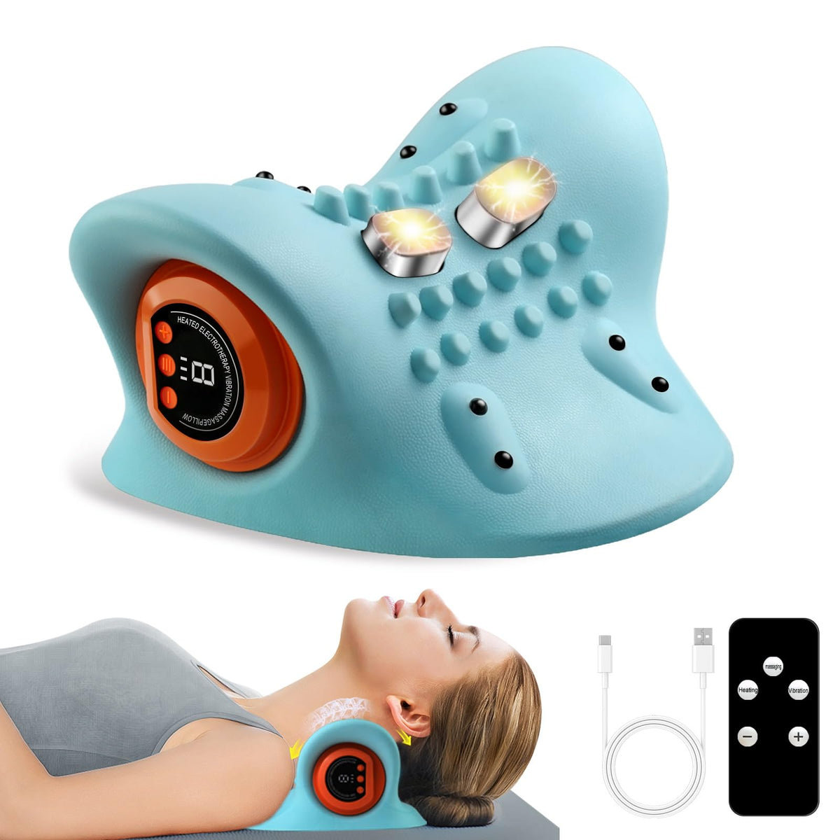 XHalvaen neck massager front view showcases compact design for home use.