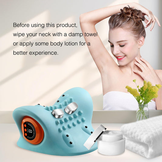 XHalvaen neck massager side view demonstrates ergonomic fit for daily relief.