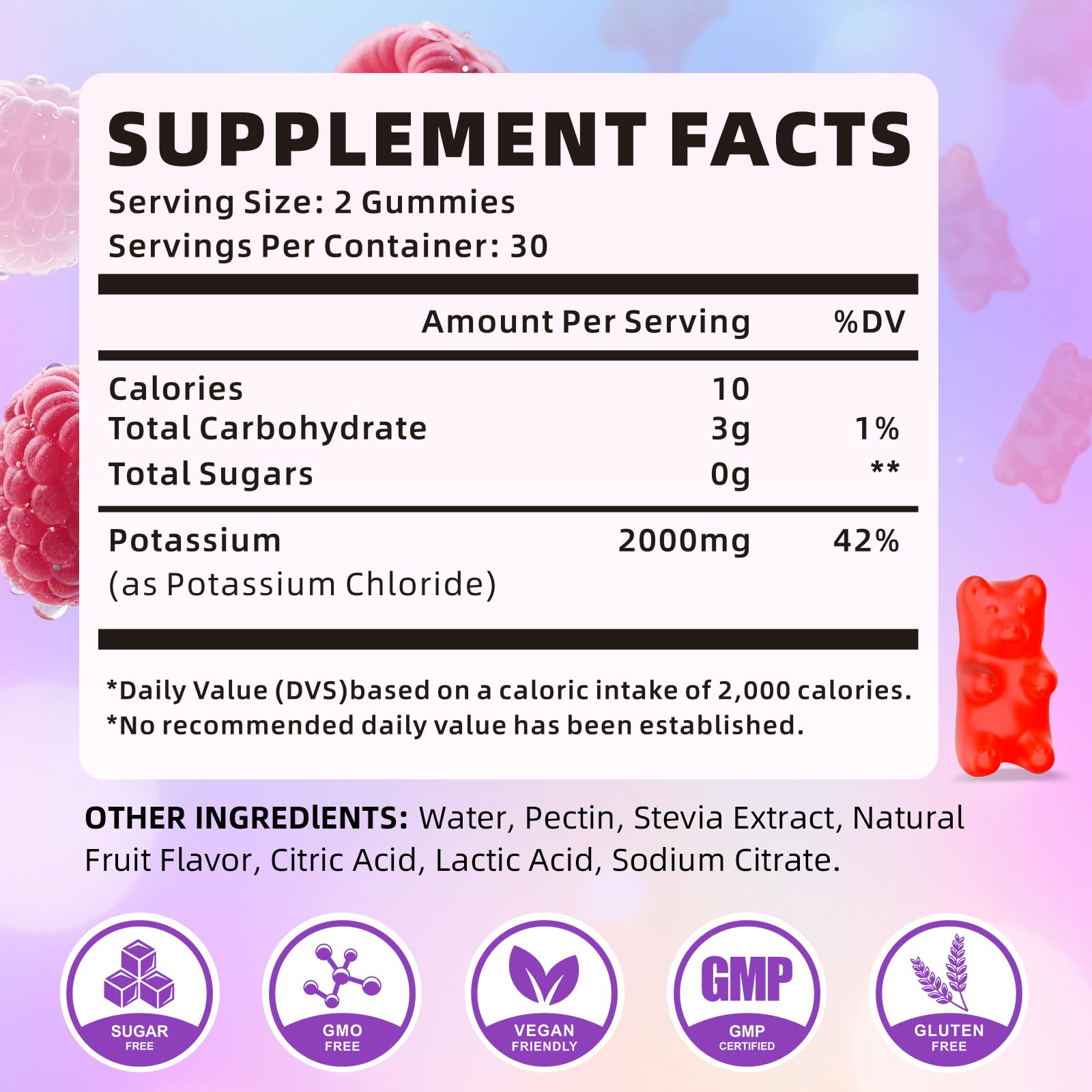 XIAAN potassium gummies raspberry on-the-go pack enables easy hydration anywhere.