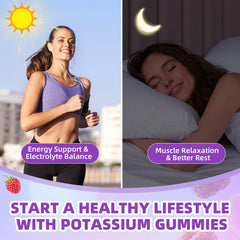XIAAN potassium gummies vegan sugar-free label signals clean ingredients.