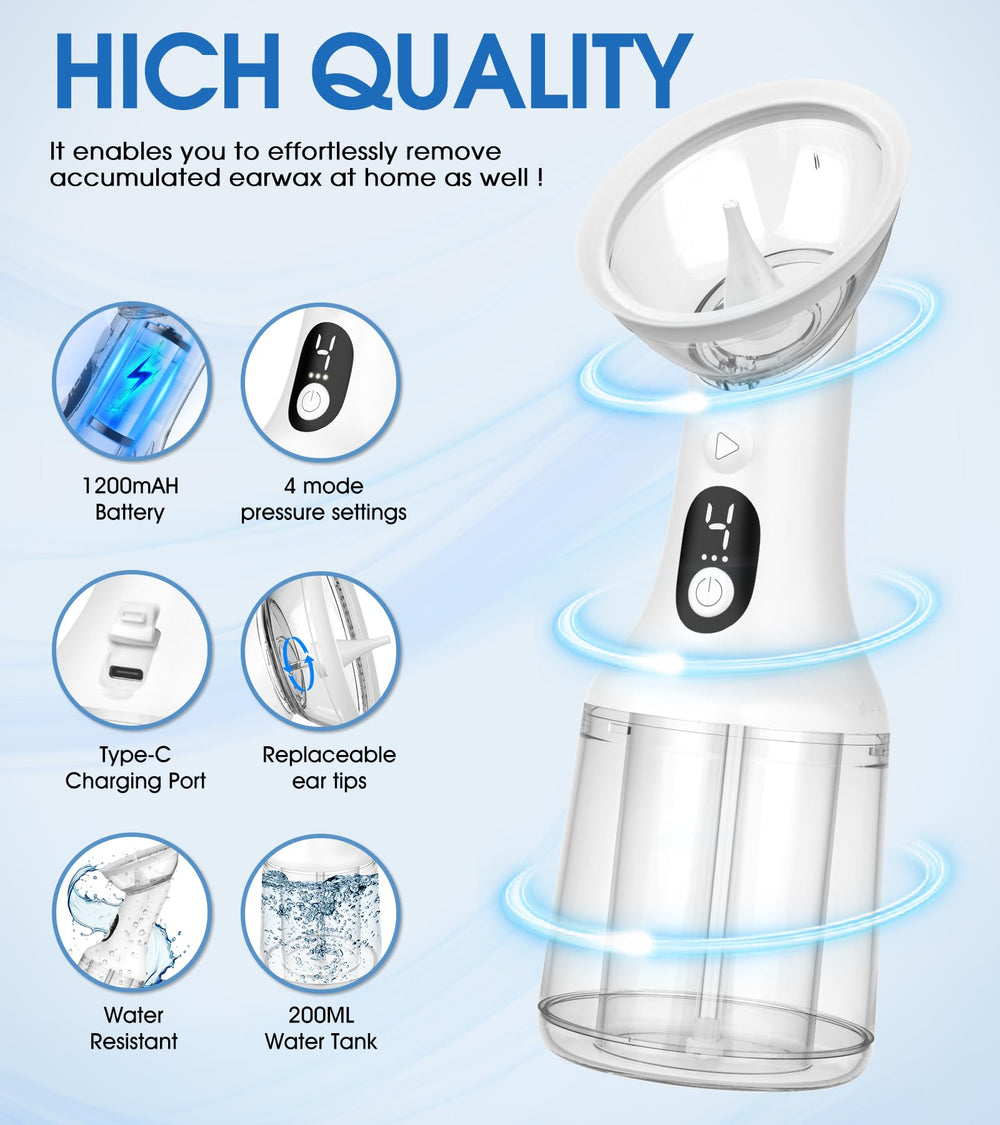 XIAOJINYU ear cleaner water flush system in action for gentle wax removal