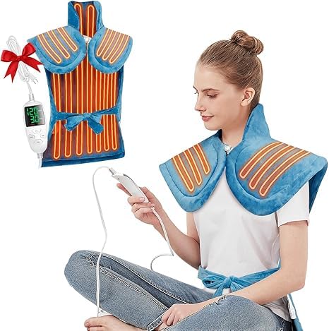 XIAOTONG heating pad targets back and shoulders for warm, relaxing comfort.