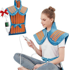 XIAOTONG heating pad targets back and shoulders for warm, relaxing comfort.
