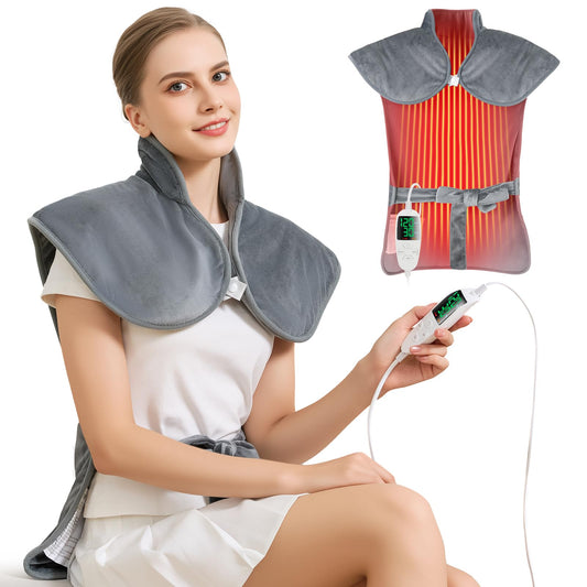XIAOTONG heating pad targets neck and shoulders for soothing warmth.