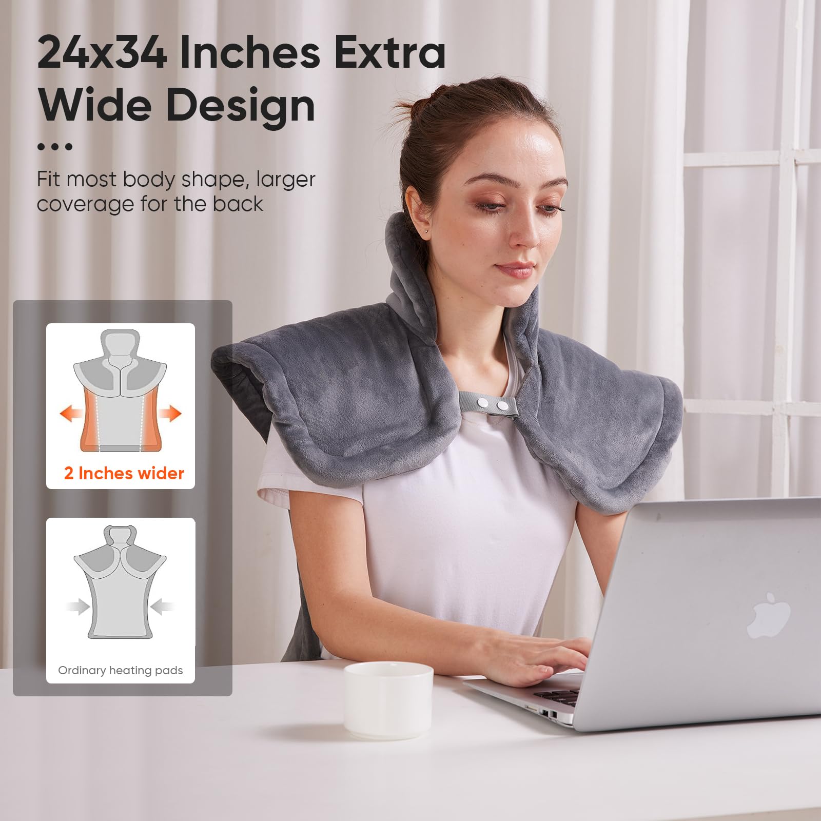 XIAOTONG pad features 4 timers and auto shut-off for safe relaxation.