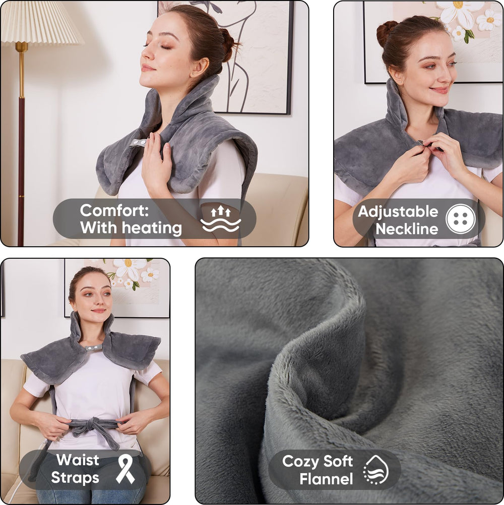 XIAOTONG easy-care heating pad is machine washable for quick cleanup.