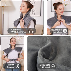 XIAOTONG easy-care heating pad is machine washable for quick cleanup.