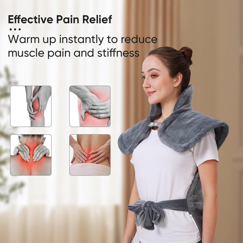 XIAOTONG heating pad with weighted edges stays securely in place.