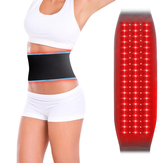 Xingruyu belt back view showing secure fit for back and shoulder relaxation.