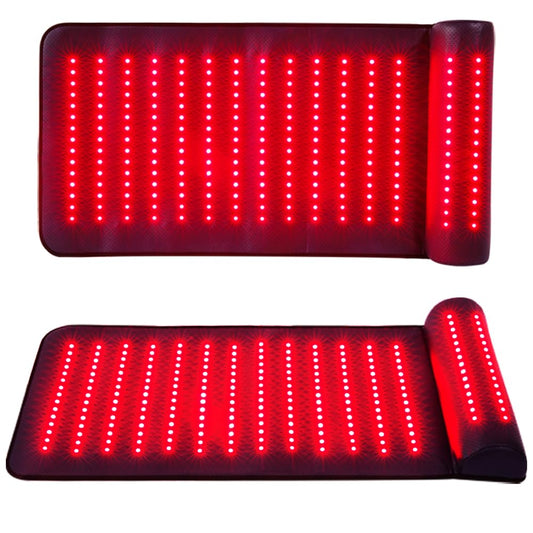 Xinheyie red light therapy mat with neck support for shoulder comfort during work.