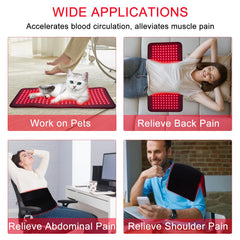 Xinheyie red light therapy pad, ideal for desk or yoga sessions.