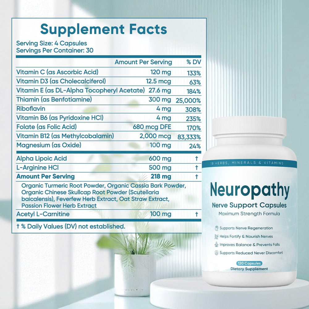XIOEGSKE label closeup highlights 600 mg alpha lipoic acid and B-complex.