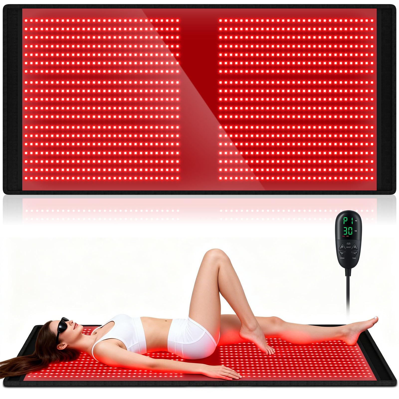 XKETA full-body red-light therapy mat provides even coverage for complete relaxation