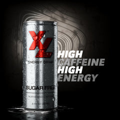 XL Energy Drink Sugar Free can emphasizes taurine for endurance support.