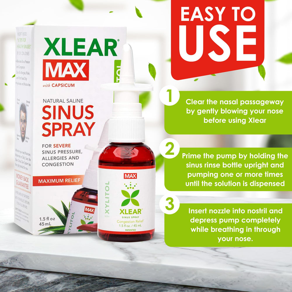 Xlear MAX xylitol ingredients detail highlighting natural cleansing action