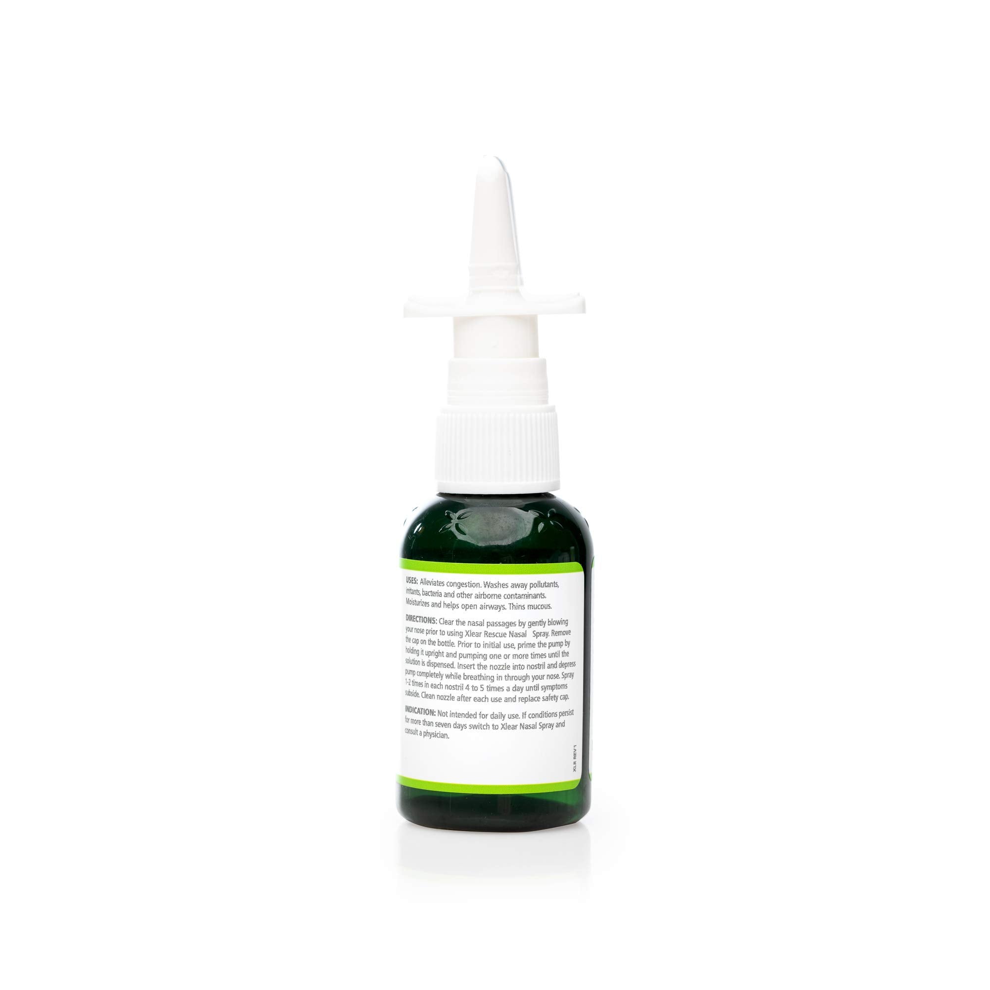 Xlear Rescue graphic noting approximately 240 sprays per bottle