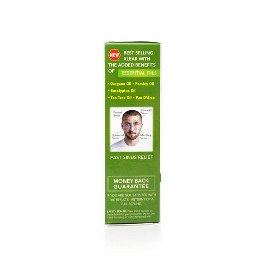 Xlear Rescue spray pump in use for quick nasal relief