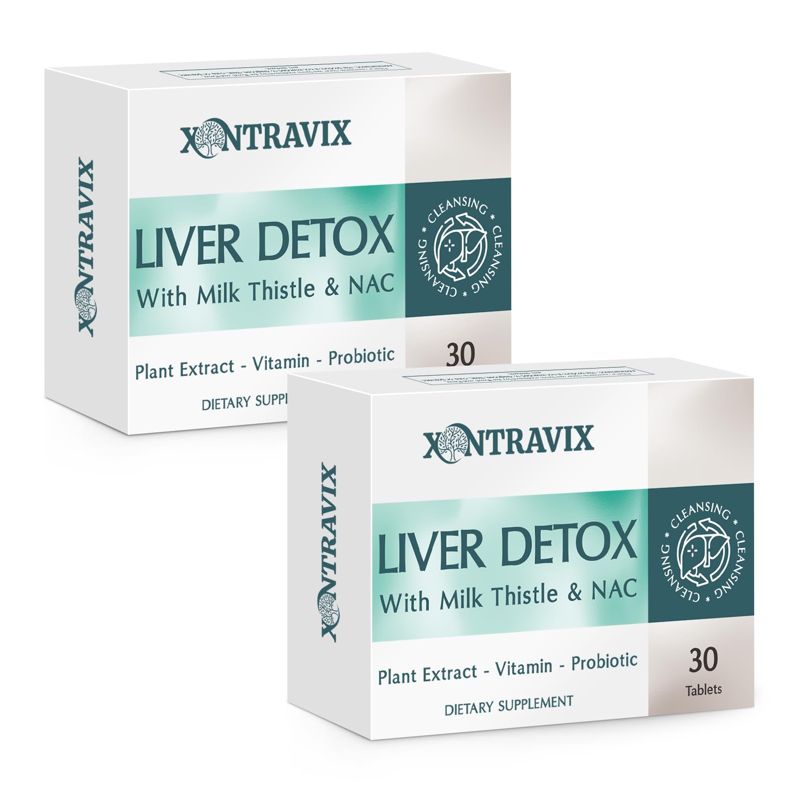 Xontravix liver detox blister-pack for convenient daily use.