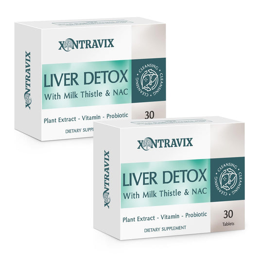 Xontravix liver detox blister-pack for convenient daily use.