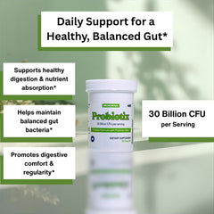 Xooma Probiotix prebiotic inulin with chicory root supporting gut bacteria.