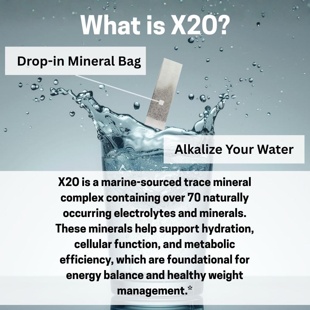 Xooma X2O infusion in a glass delivering mineral-enhanced hydration.