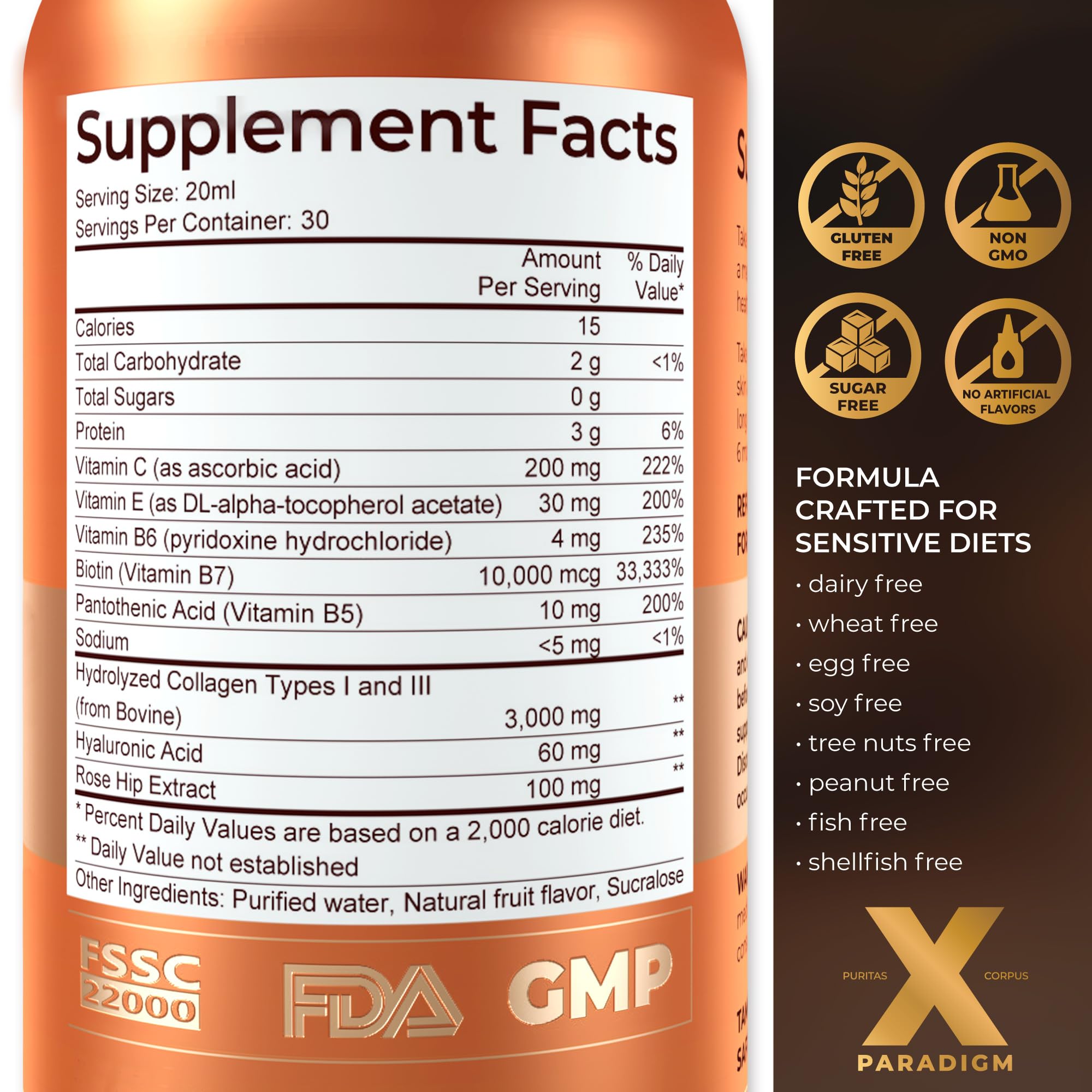 Bottle labeled 30 servings against a clean backdrop.