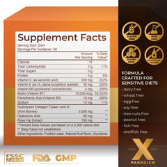 XParadigm Puritas Corpus biotin-rich formula supports hair, skin and nails.