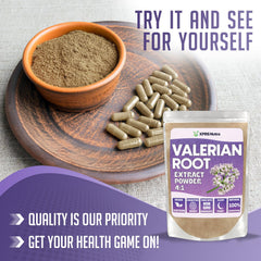 XPRS Nutra valerian root powder blends into shakes for evening calm