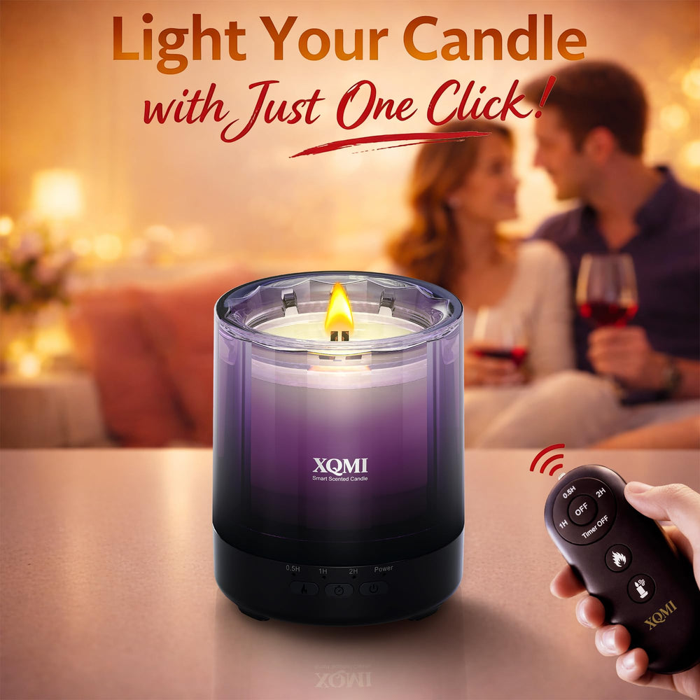 XQMI Smart Scented Candle remote extinguish for safer use