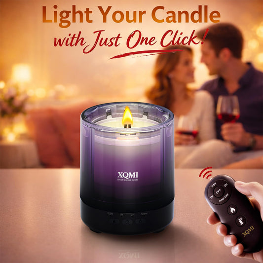 XQMI Smart Scented Candle remote extinguish for safer use