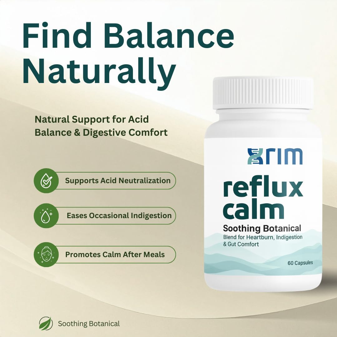 xrim Reflux Inhibitor capsules shown for convenient two-capsule daily use.