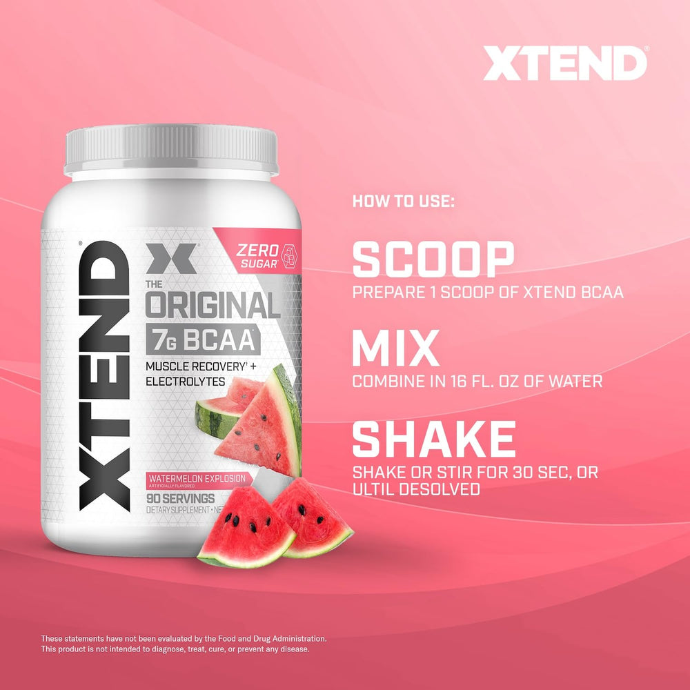 Xtend bottle with powder ready for quick post-workout mix.