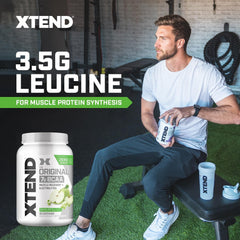 Xtend label close-up highlighting sugar-free formula and BCAAs