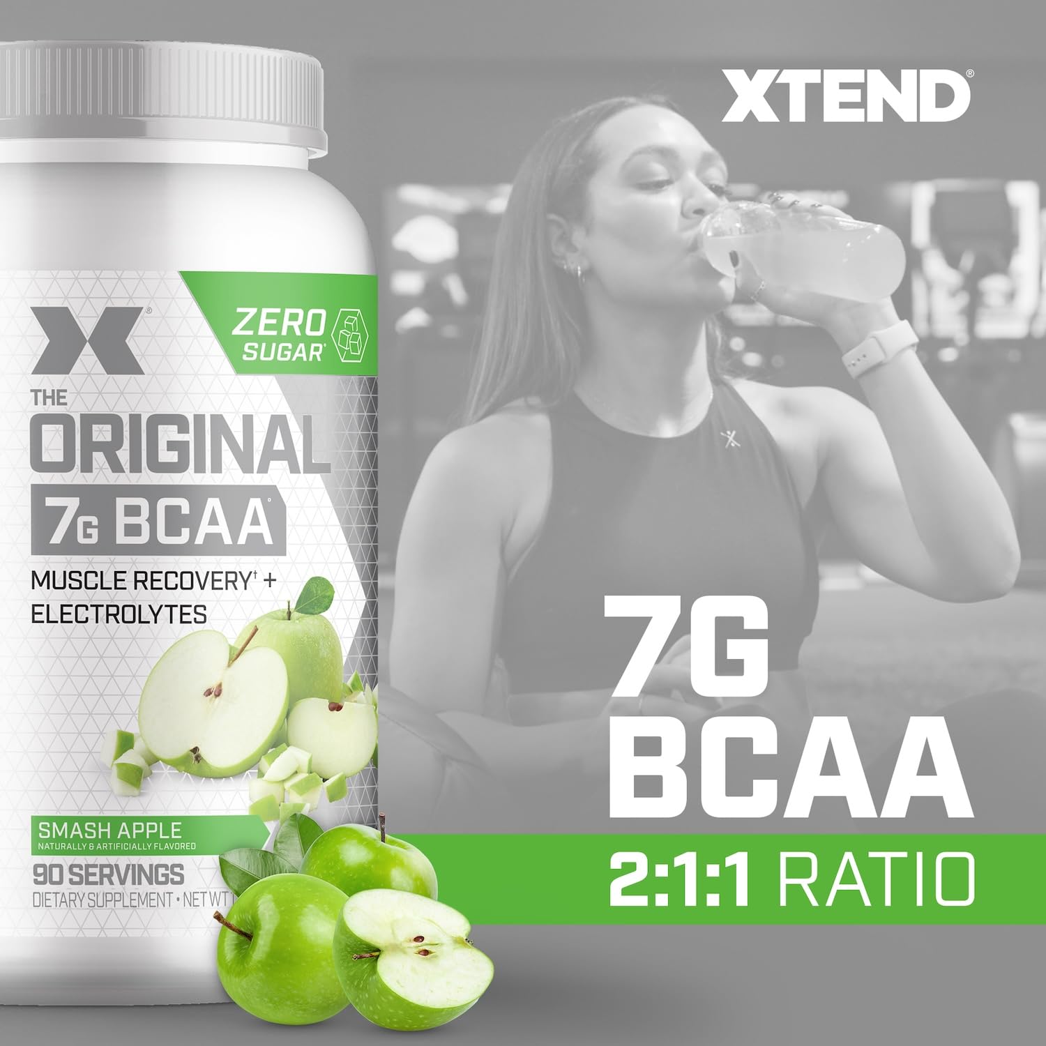 Xtend powder dissolving in water in a glass after a workout