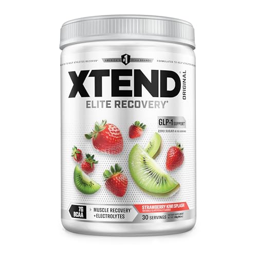 Xtend Original BCaa powder bottle on the counter ready for training hydration.
