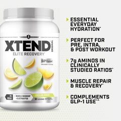 Xtend Original BCAA Powder includes electrolytes to boost hydration during training.