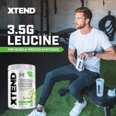 Glass with mixed Xtend powder highlights hydration during training.