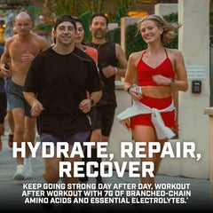 Shaker bottle with Xtend Original BCaa drink ready for gym sessions.