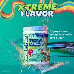Xtend Original BCAA in-use during workout for flavor and hydration.
