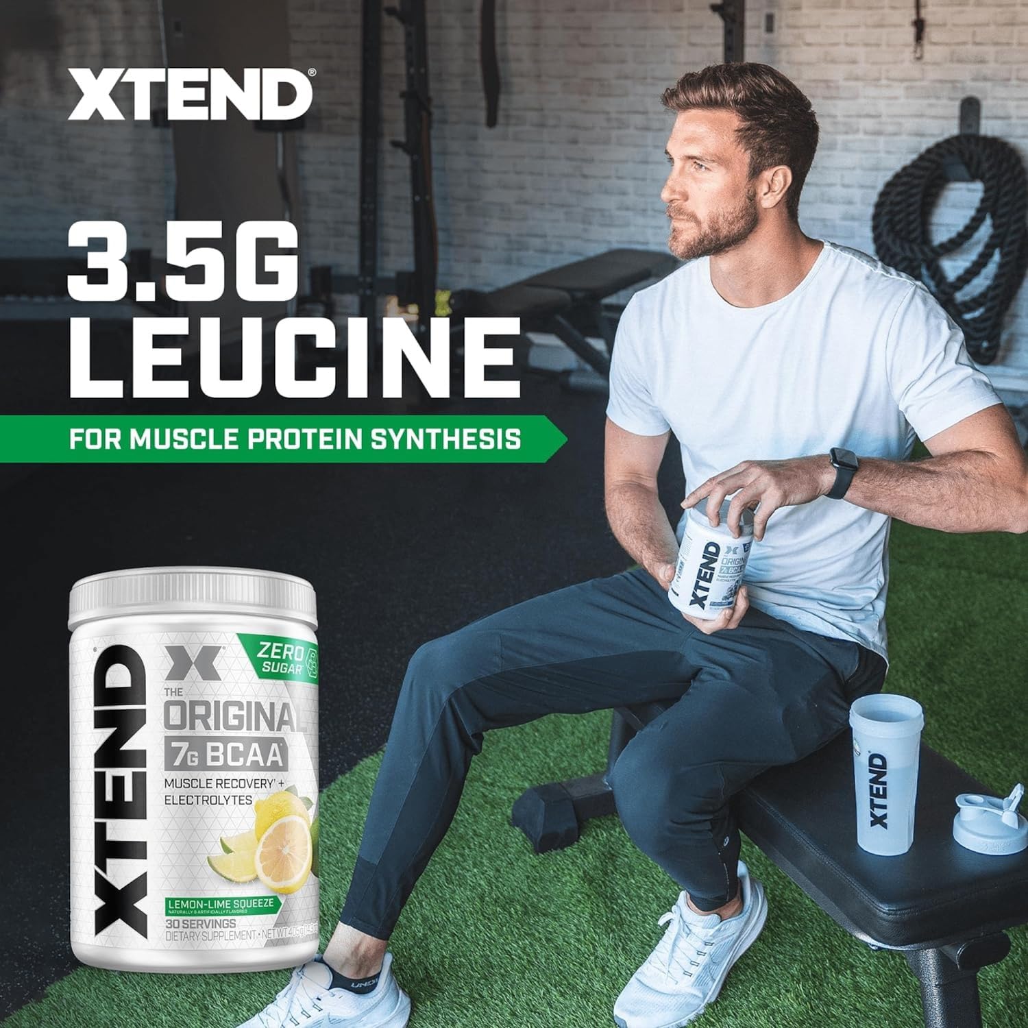 Xtend Original Lemon Lime serve showing refreshing flavor during workouts