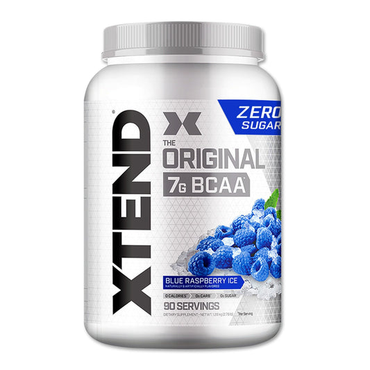 Xtend Original BCAA powder bottle for muscle recovery after training.