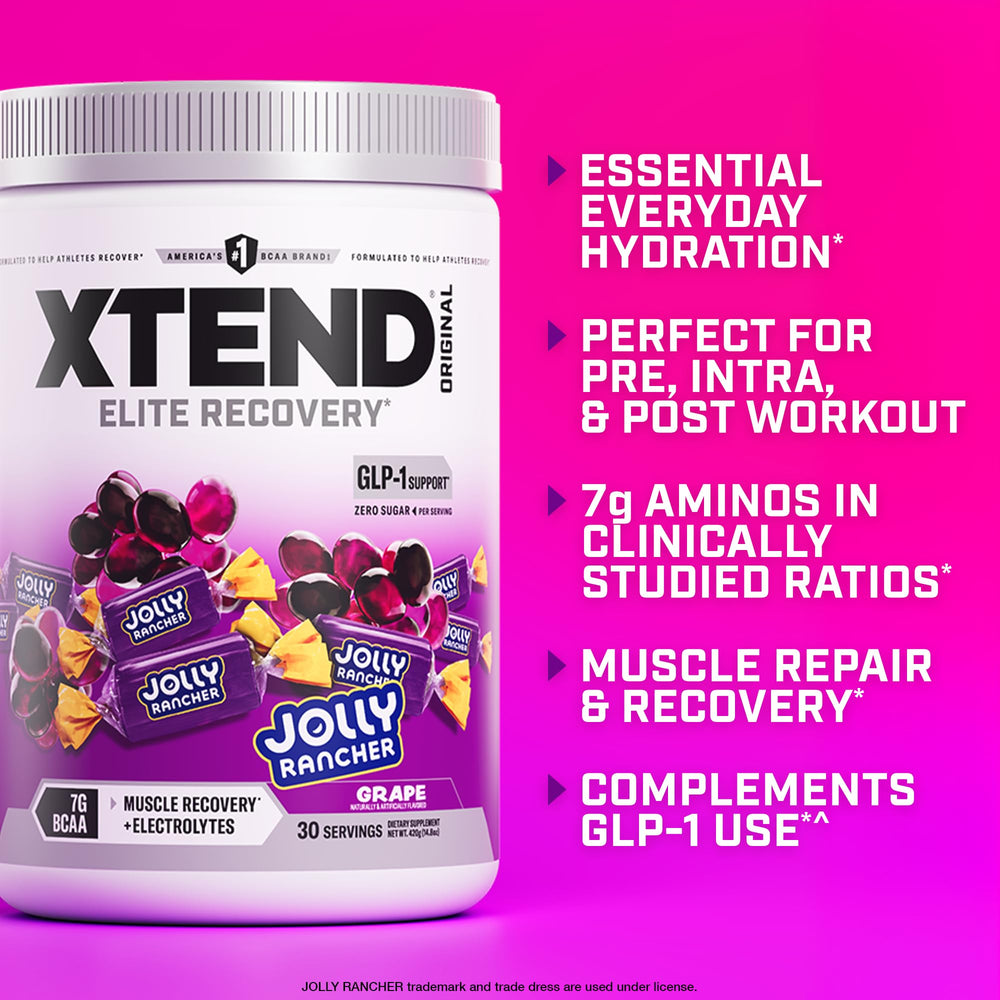 Xtend Original BCAA powder scoop and label for accurate dosing during workouts