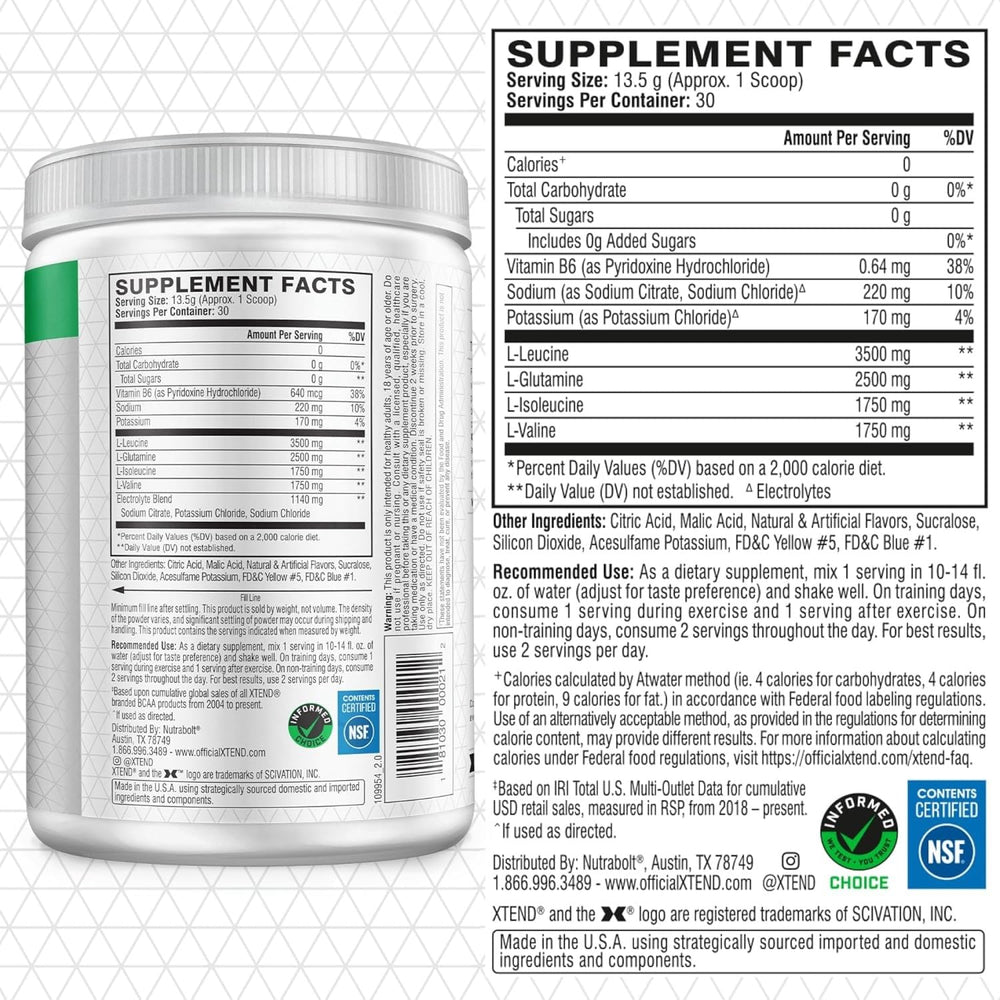 Xtend Original BCAAs powder scoop ready for quick mixing