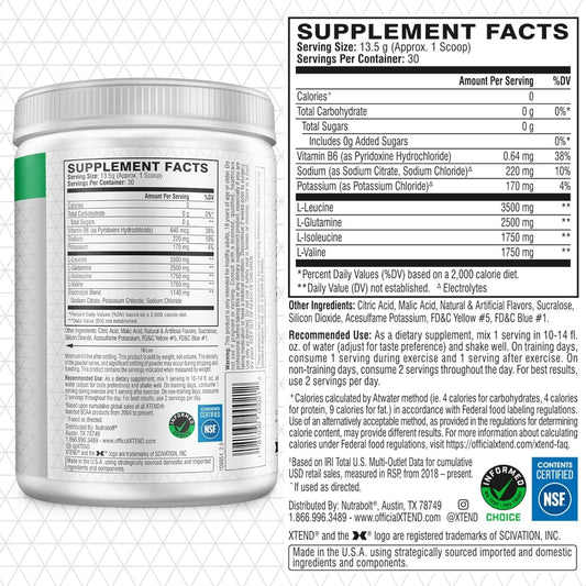 Xtend Original BCAAs powder scoop ready for quick mixing