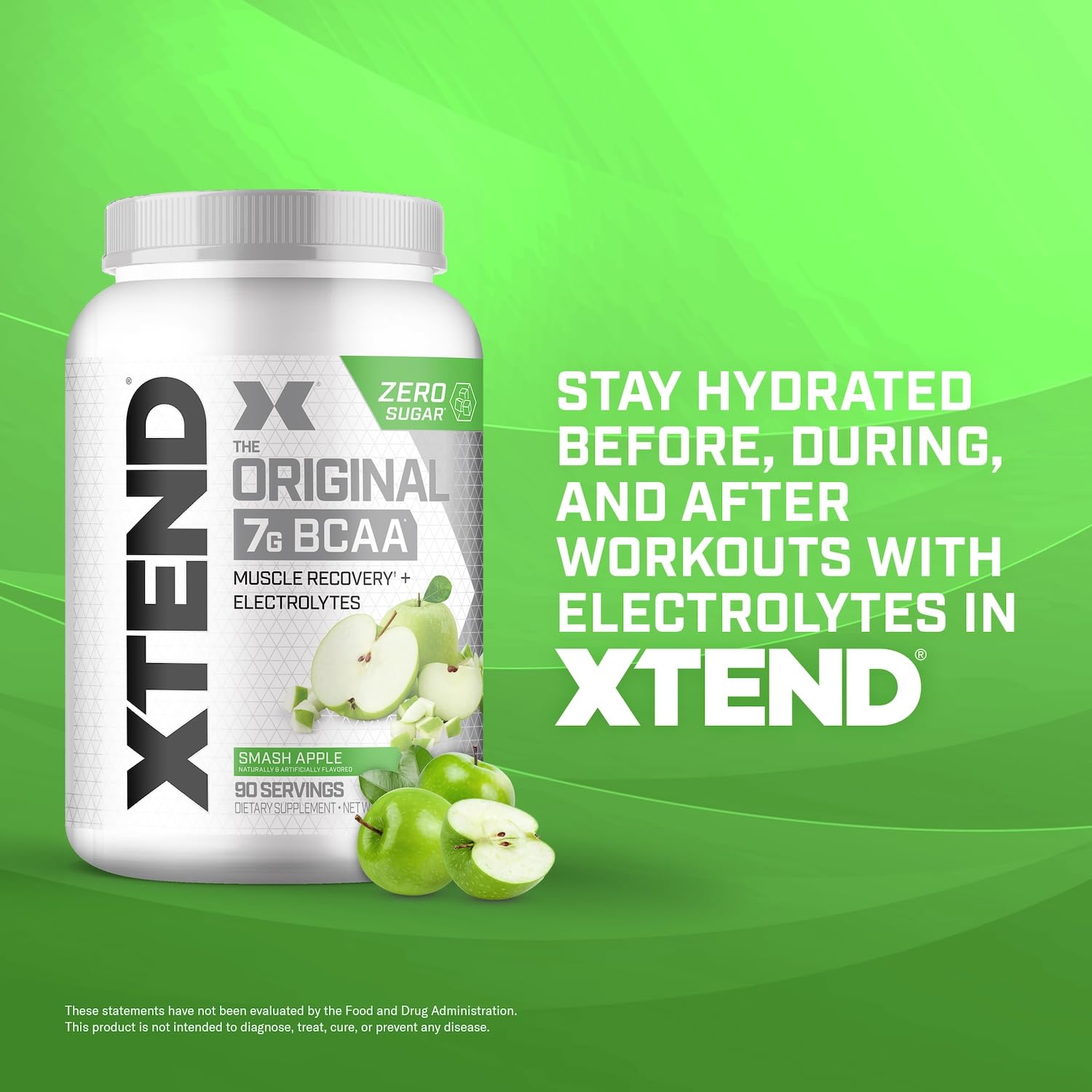 Xtend sugar-free hydration bottle shown during training