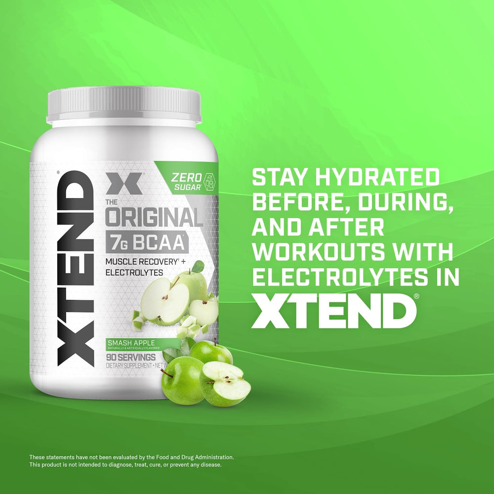 Xtend sugar-free hydration bottle shown during training